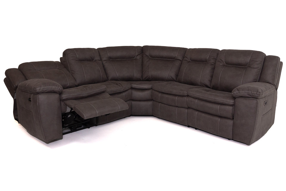 Nadia - Fabric Power Recliner Corner Sofa