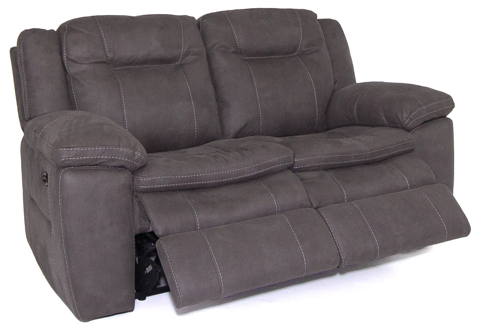 Nadia - Grey Fabric 2 Seater Power Recliner Sofa