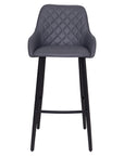 Neala - Grey Fabric Bar Stool