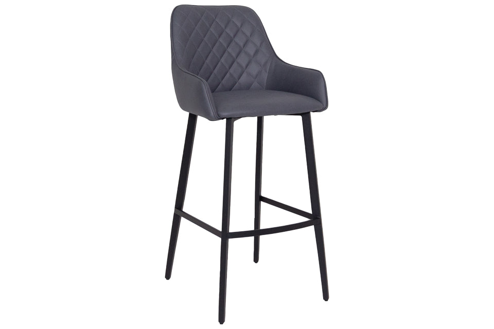 Neala - Grey Fabric Bar Stool