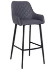 Neala - Grey Fabric Bar Stool