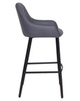 Neala - Grey Fabric Bar Stool