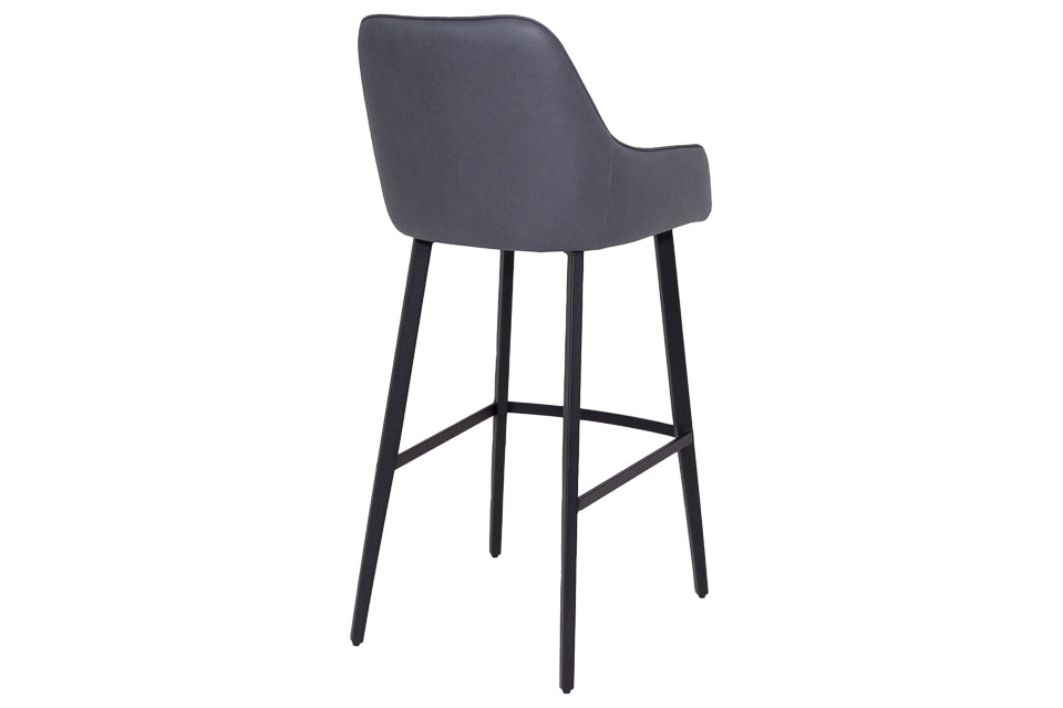 Neala - Grey Fabric Bar Stool