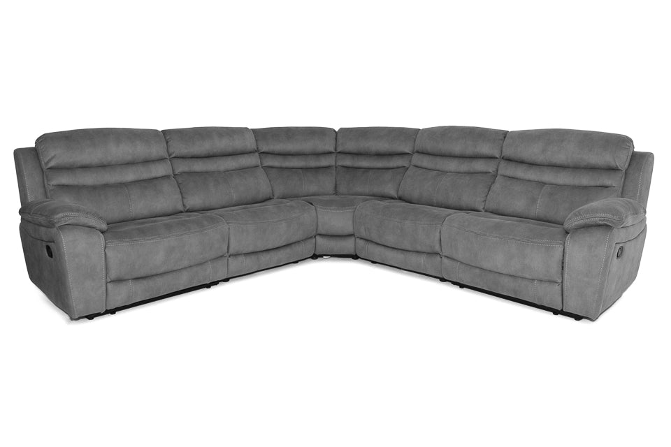 Neptune - Grey Fabric Corner Recliner Sofa