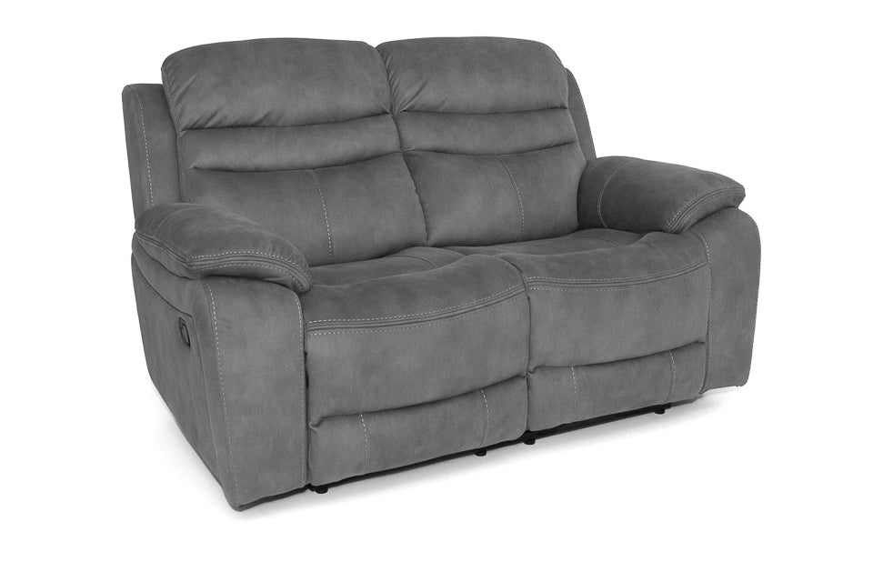 Neptune - Grey Fabric 2 Seater Recliner Sofa