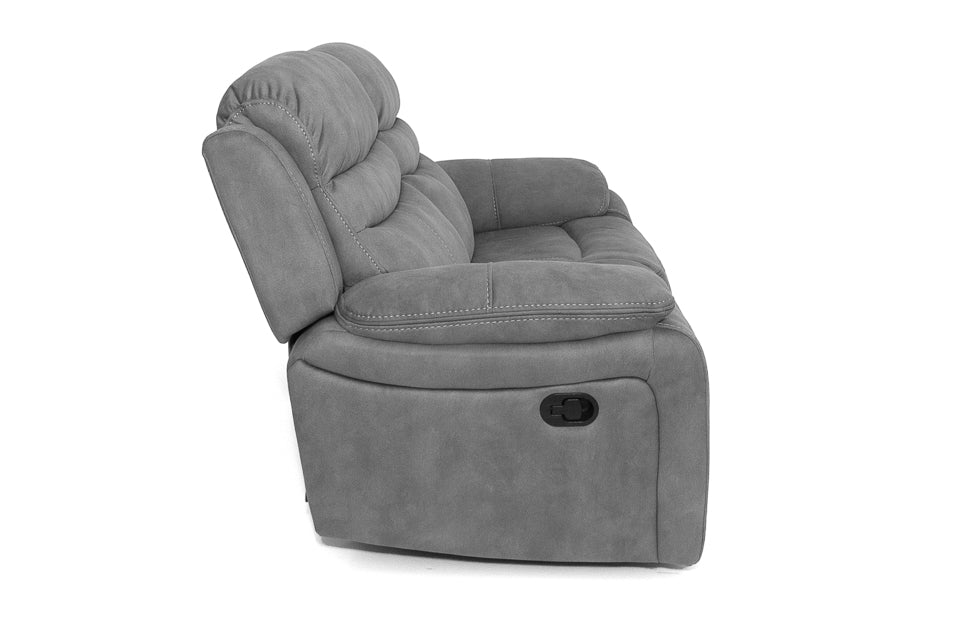 Neptune - Grey Fabric 2 Seater Recliner Sofa