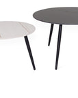 Nixon - Black And White Pura Stone Set Of 2 Coffee Table