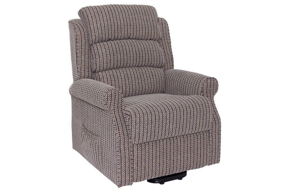 Norway - Cream Fabric Power Lift &amp; Rise Mobility Recliner Chair