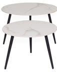 Nixon White Pura Stone Coffee Table Set