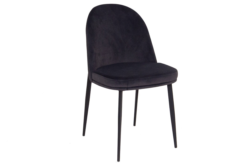 Nolan Dark Grey Velvet Dining Chair
