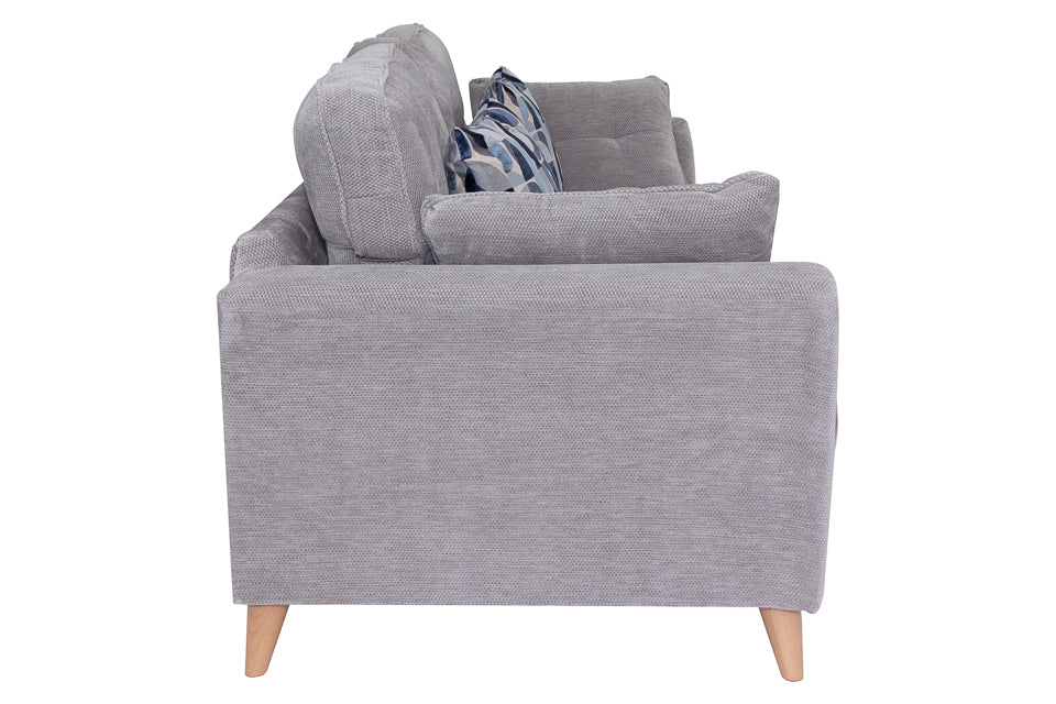 Oceana - Grey Fabric 4 Seater Sofa