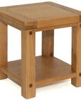 Oak Lamp Table with shelf