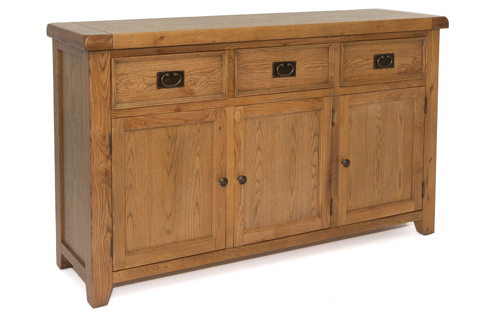 Odeon Oak 3 Door Sideboard With 3 Drawers