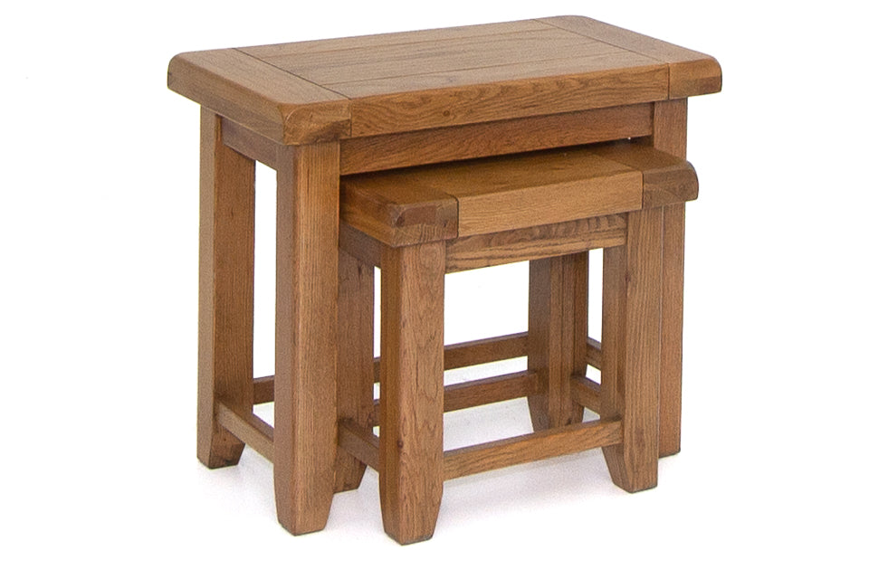 Odeon set of two Oak Nests Of Tables