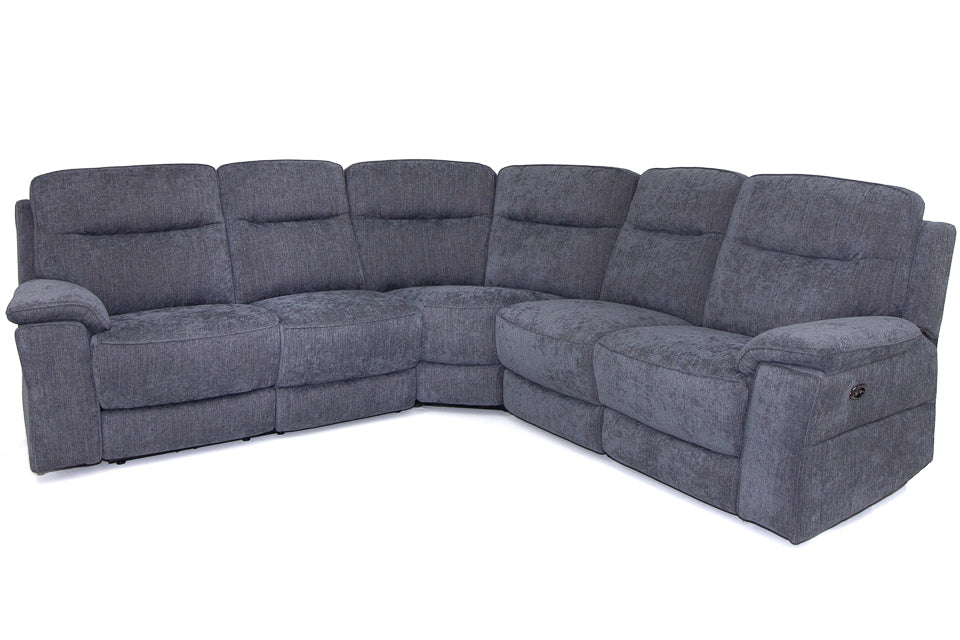 Ormond Blue Power Recliner Corner Suite
