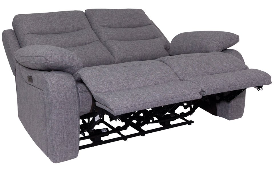 Portland - Grey Fabric 2.5 Seater Power Recliner Sofa