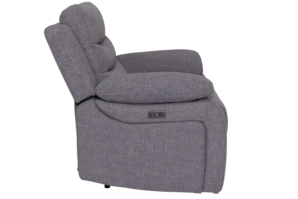 Portland - Grey Fabric Power Recliner Chair