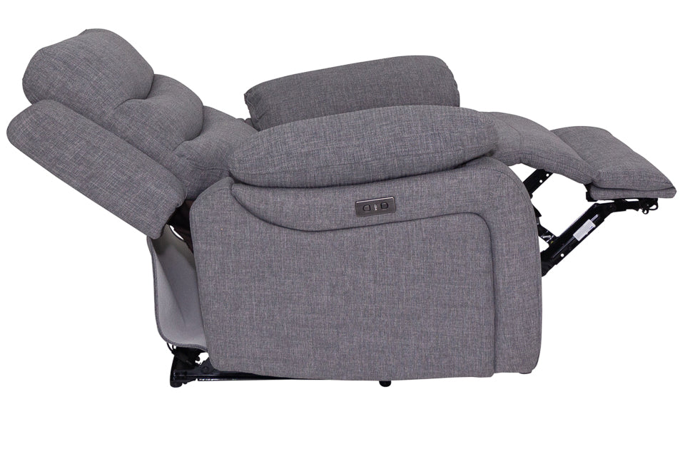 Portland - Grey Fabric Power Recliner Chair