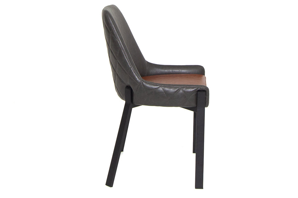 Regan - Grey Faux Leather Dining Chair