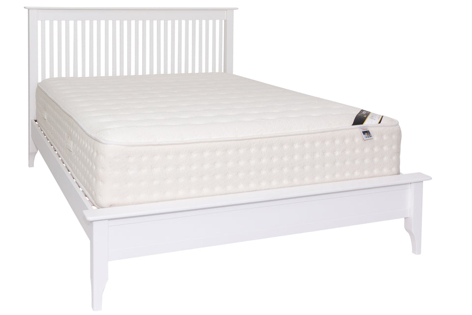 Roberto - White 5Ft King Bed Frame