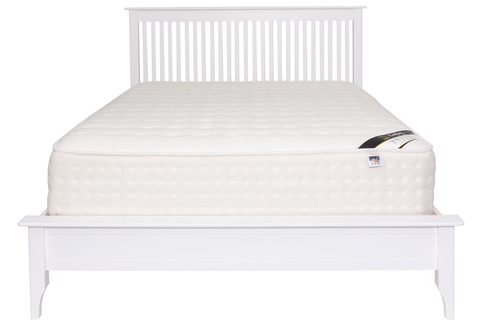 Roberto - White 5Ft King Bed Frame