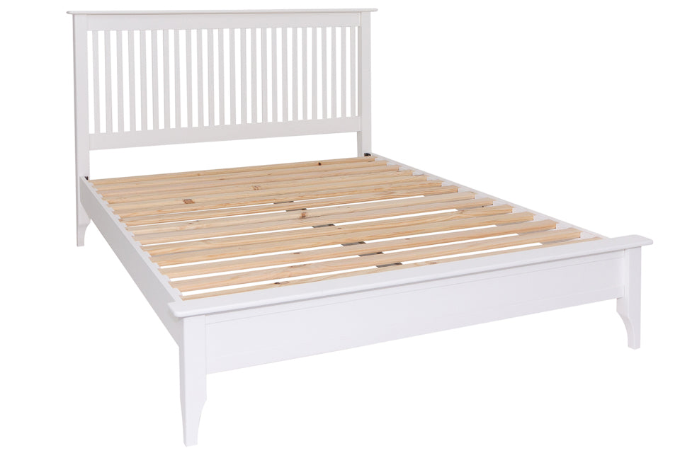 Roberto - White 5Ft King Bed Frame