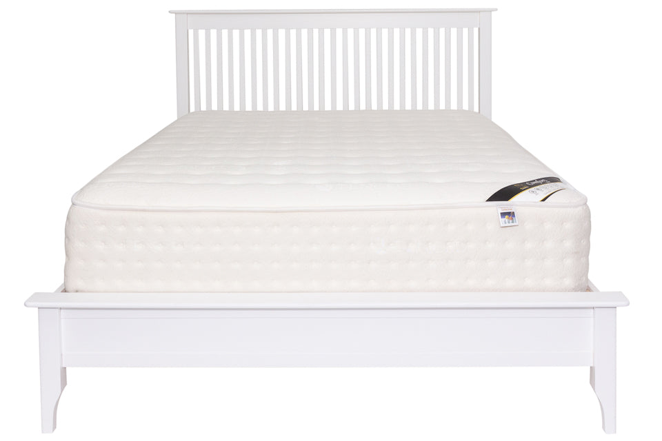 Roberto - White 4Ft6In Double Bed Frame