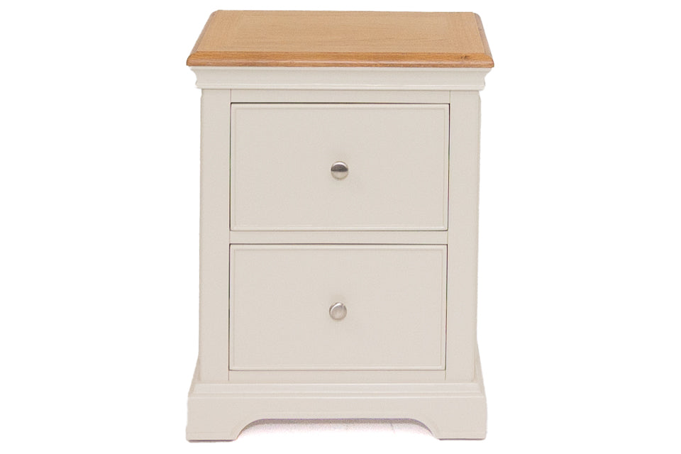 Roisin - Taupe 3 Drawer Bedside Locker