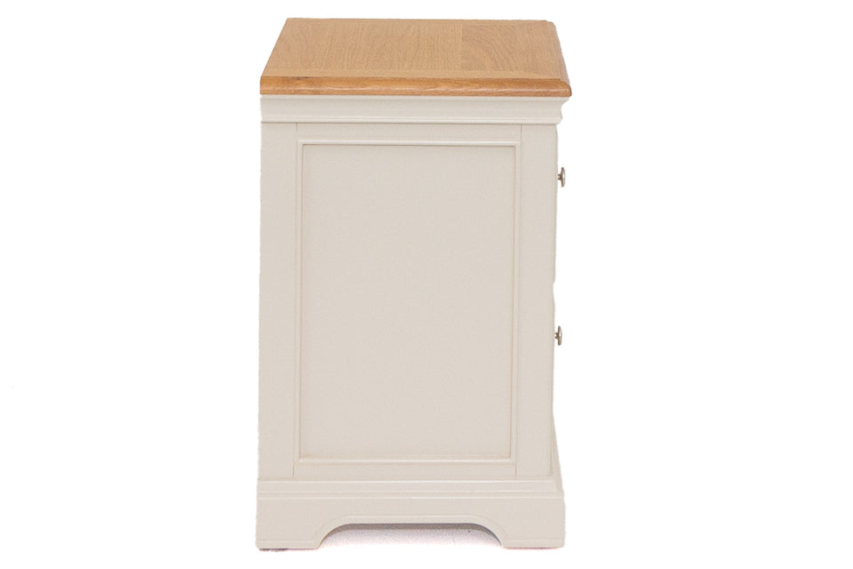 Roisin - Taupe 3 Drawer Bedside Locker