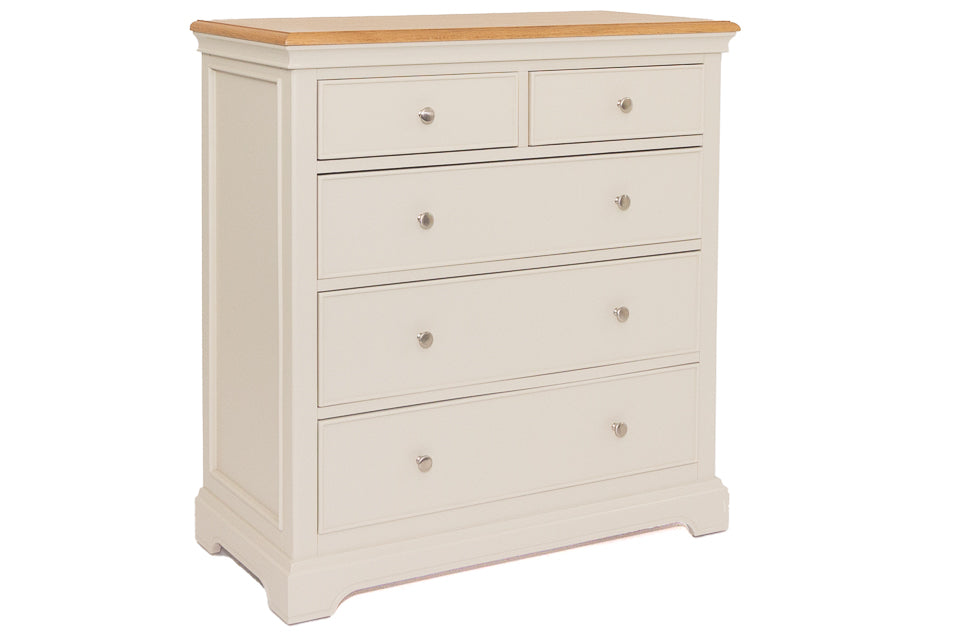 Roisin - Taupe 5 Drawer Chest Of Drawers