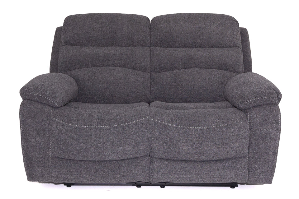 Seville - Grey Fabric 2 Seater Recliner Sofa