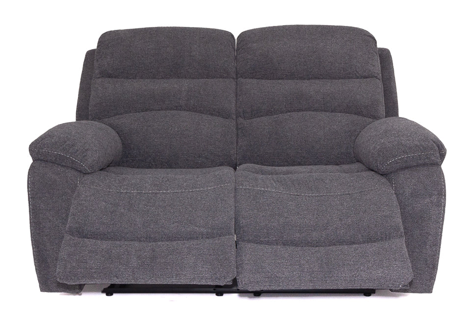 Seville - Grey Fabric 2 Seater Recliner Sofa