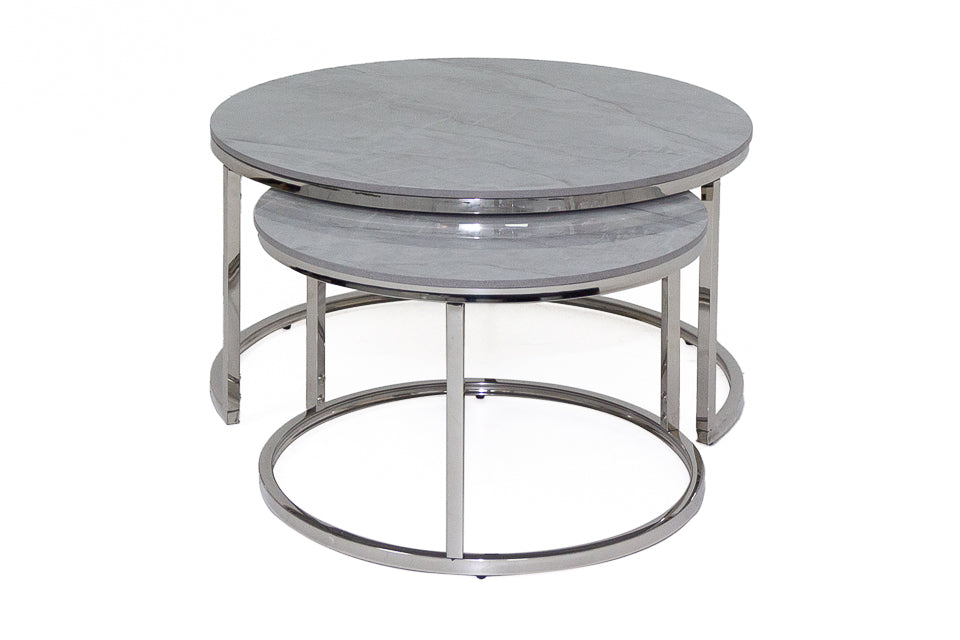 Shilo - Grey Pura Stone Set Of 2 Coffee Table