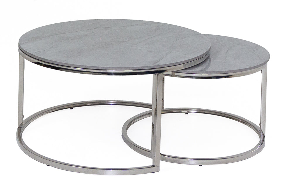 Shilo - Grey Pura Stone Set Of 2 Coffee Table