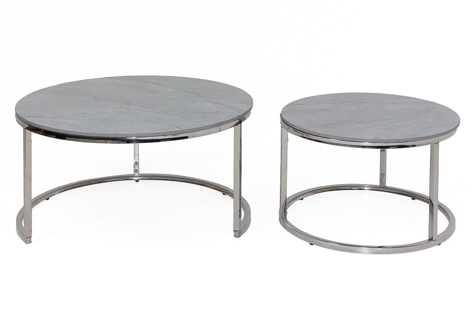 Shilo - Grey Pura Stone Set Of 2 Coffee Table