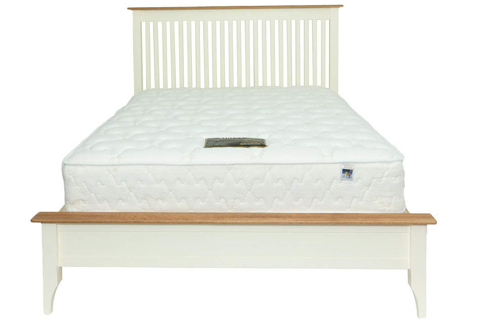 Sicily - Cream And Oak 4Ft6In Double Bed Frame