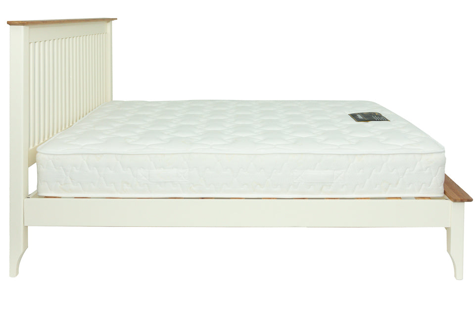 Sicily - Cream And Oak 4Ft6In Double Bed Frame