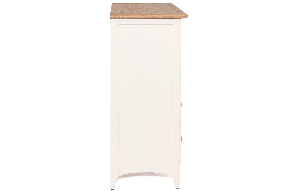 Sicily - Cream And Oak 5 Drawer Chest Of Drawers