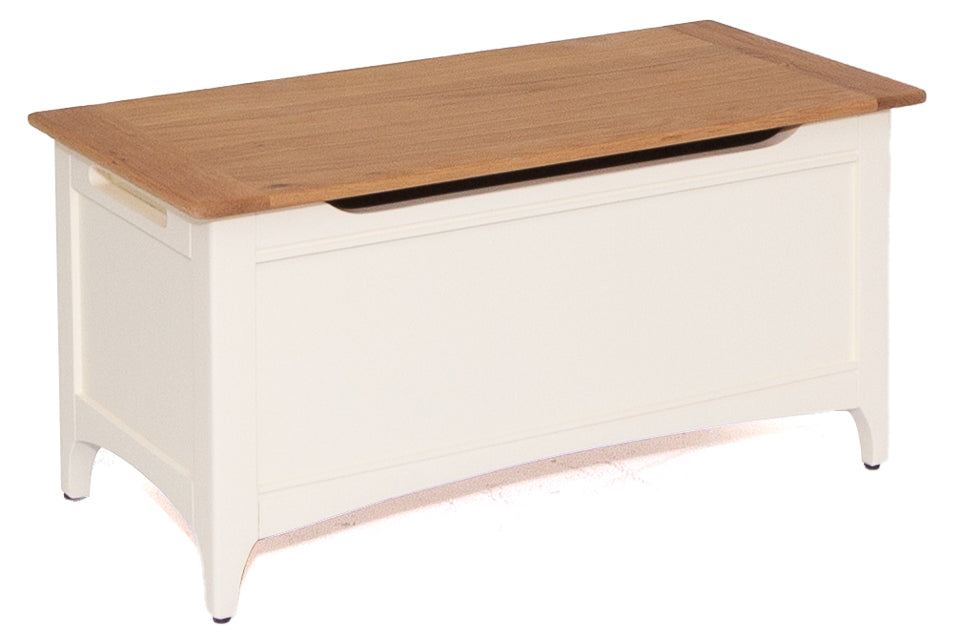 Sicily - Cream And Oak Blanket Box