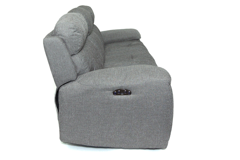 Supreme - Fabric 3 Seater Power Recliner Sofa With Electric Headrest