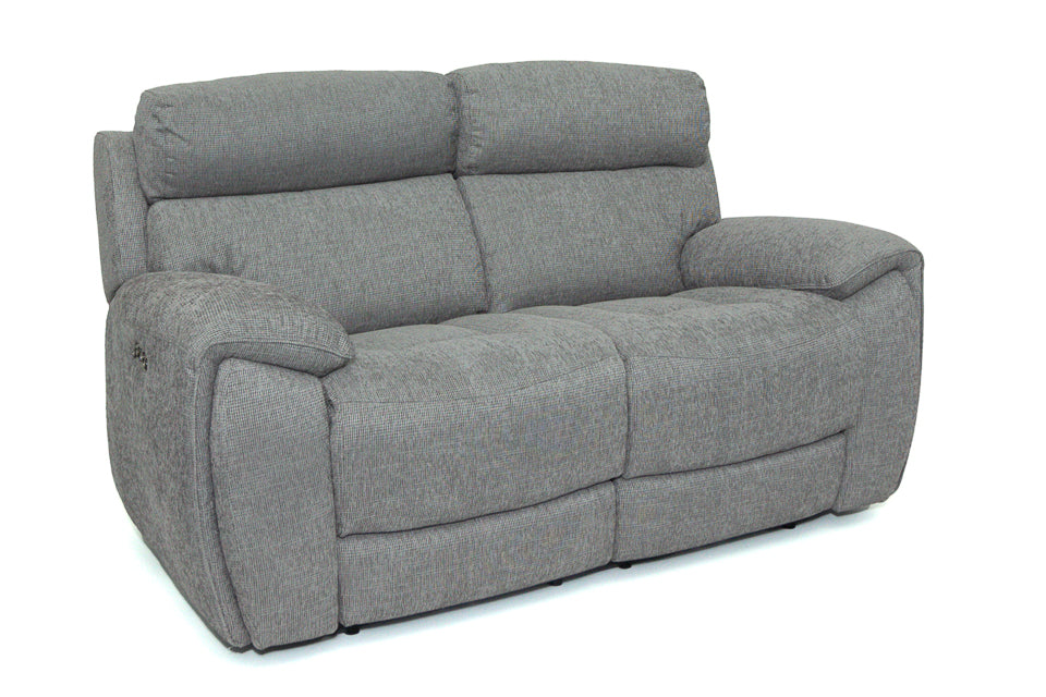 Supreme - Grey Fabric 2 Seater Power Recliner Sofa With Electric Headrest