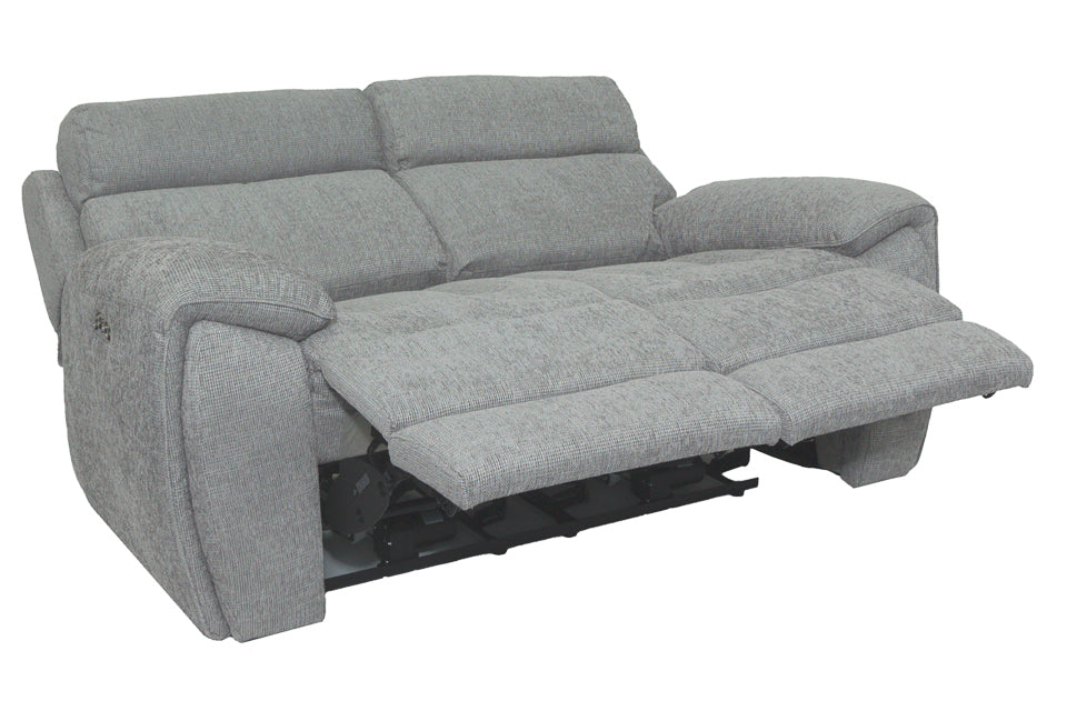 Supreme - Grey Fabric 2 Seater Power Recliner Sofa With Electric Headrest