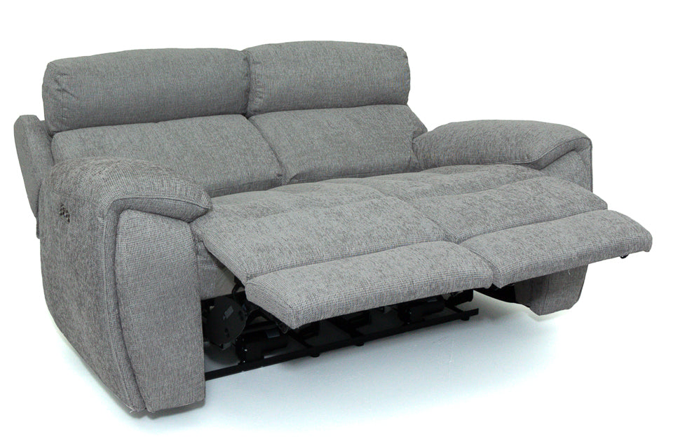 Supreme - Grey Fabric 2 Seater Power Recliner Sofa With Electric Headrest