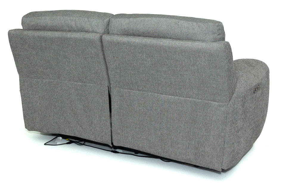 Supreme - Grey Fabric 2 Seater Power Recliner Sofa With Electric Headrest