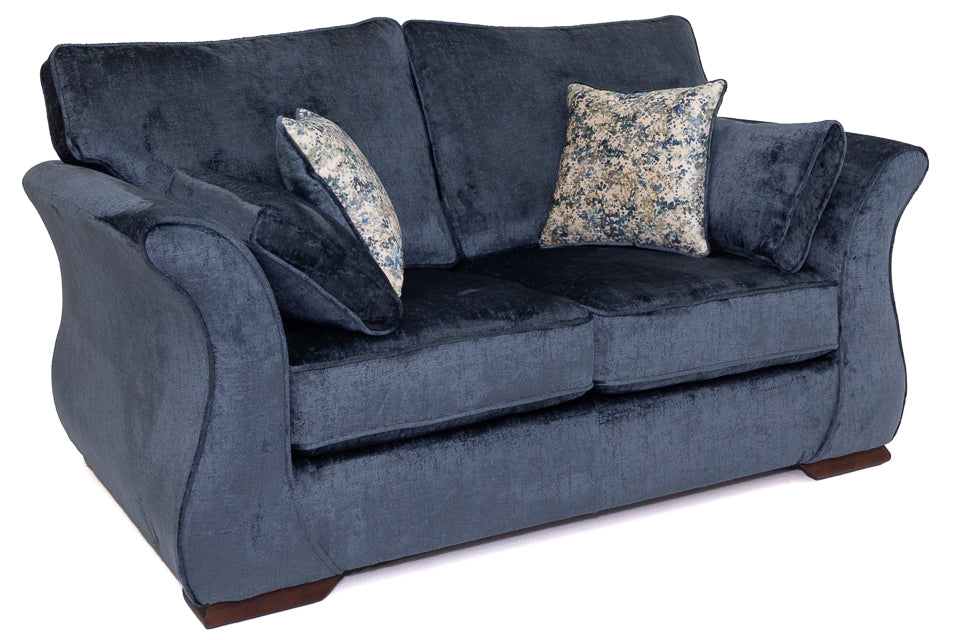Serenity Navy Blue Fabric 2 Seater Sofa