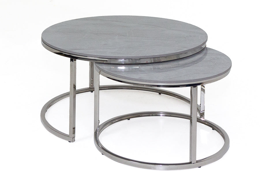 Shilo Grey Pura Stone Coffee Tables set of 2