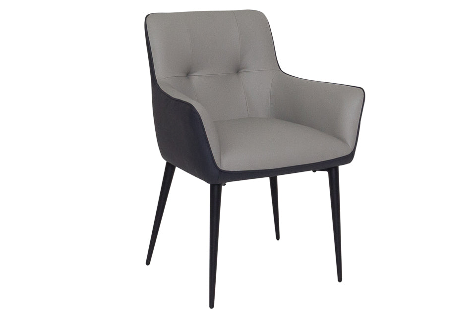 Stuart Grey Faux Leather Dining Chair