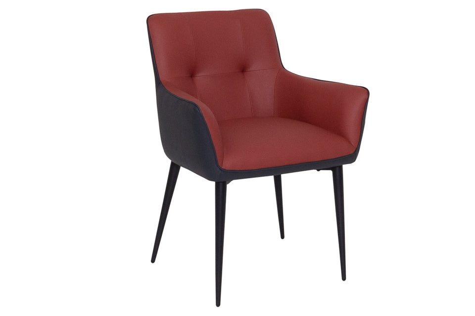 Stuart Red Faux Leather Dining Chair