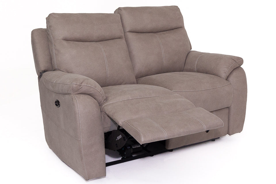 Vada - Cream Fabric 2 Seater Power Recliner Sofa