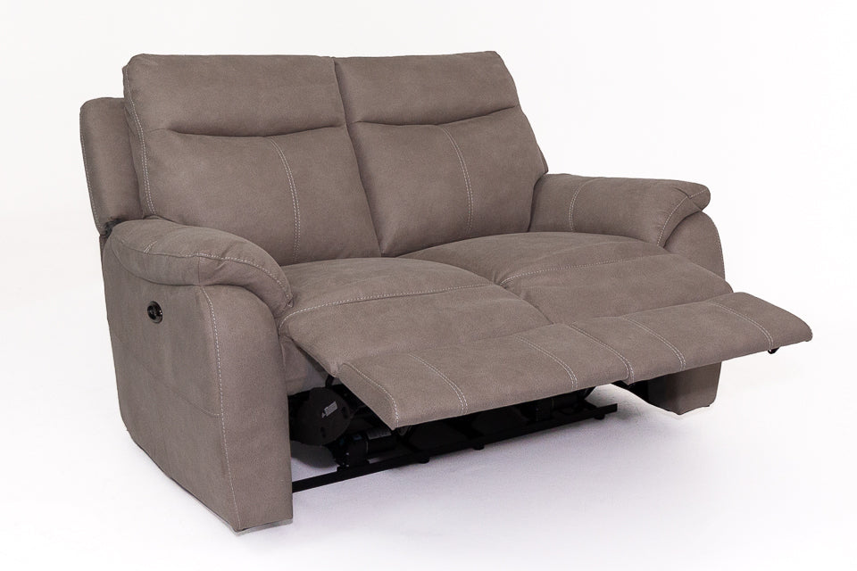 Vada - Cream Fabric 2 Seater Power Recliner Sofa